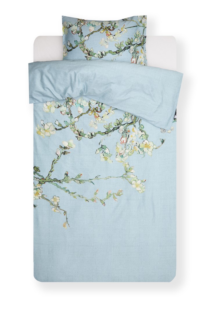 Van Gogh Museum - Blossom dekbedovertrekset van katoensatijn 220TC - inclusief kussensloop - Blauwgrijs