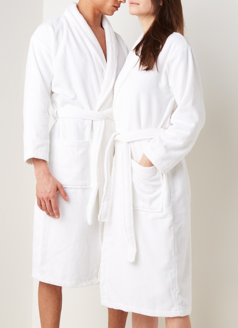 vrouwelijk Strikt catalogus Vandyck Prestige badjas van katoenvelours • Wit • de Bijenkorf