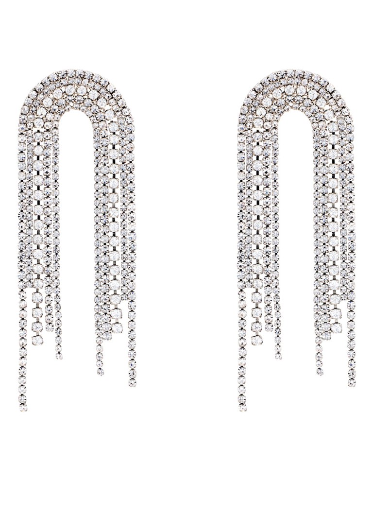 Vanessa Baroni - Diamond Chandelier oorstekers  - Zilver