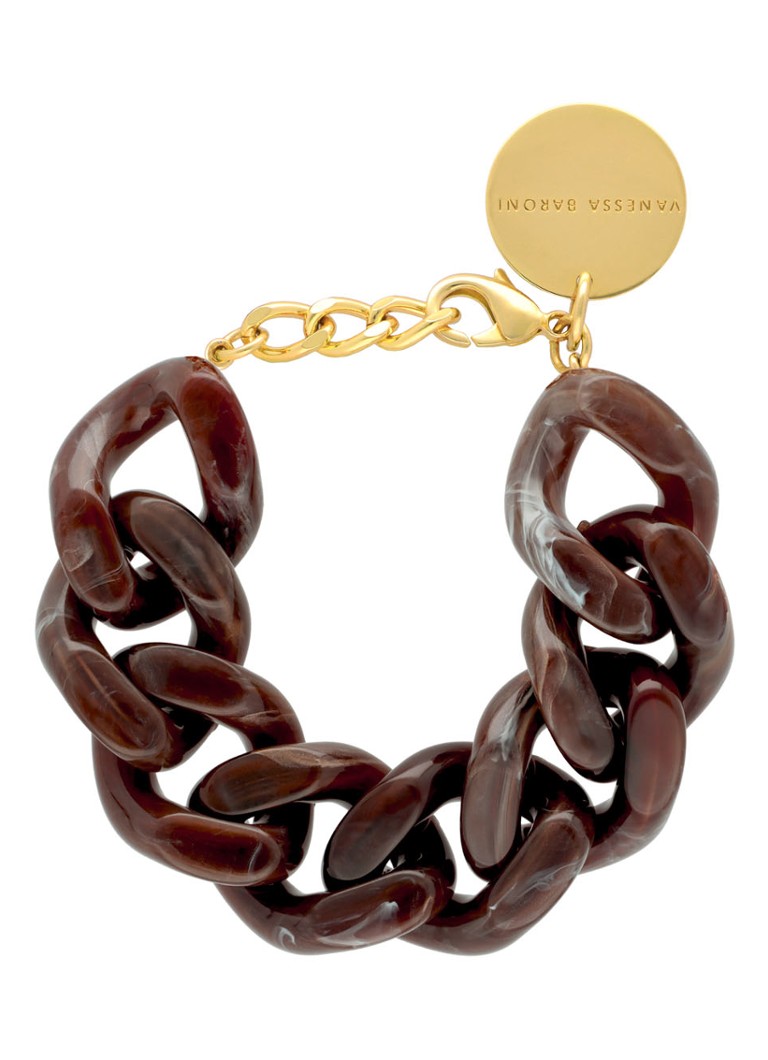 Vanessa Baroni - Great schakelarmband - Donkerbruin