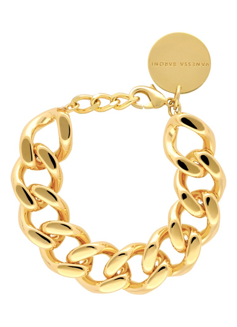Vanessa Baroni - Mini Flat schakelarmband - Goud
