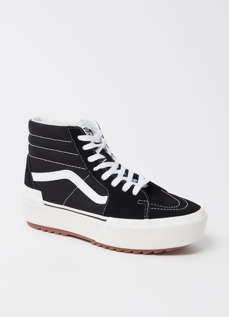 VANS - Sk8-Hi Stacked sneaker met suède details - Zwart