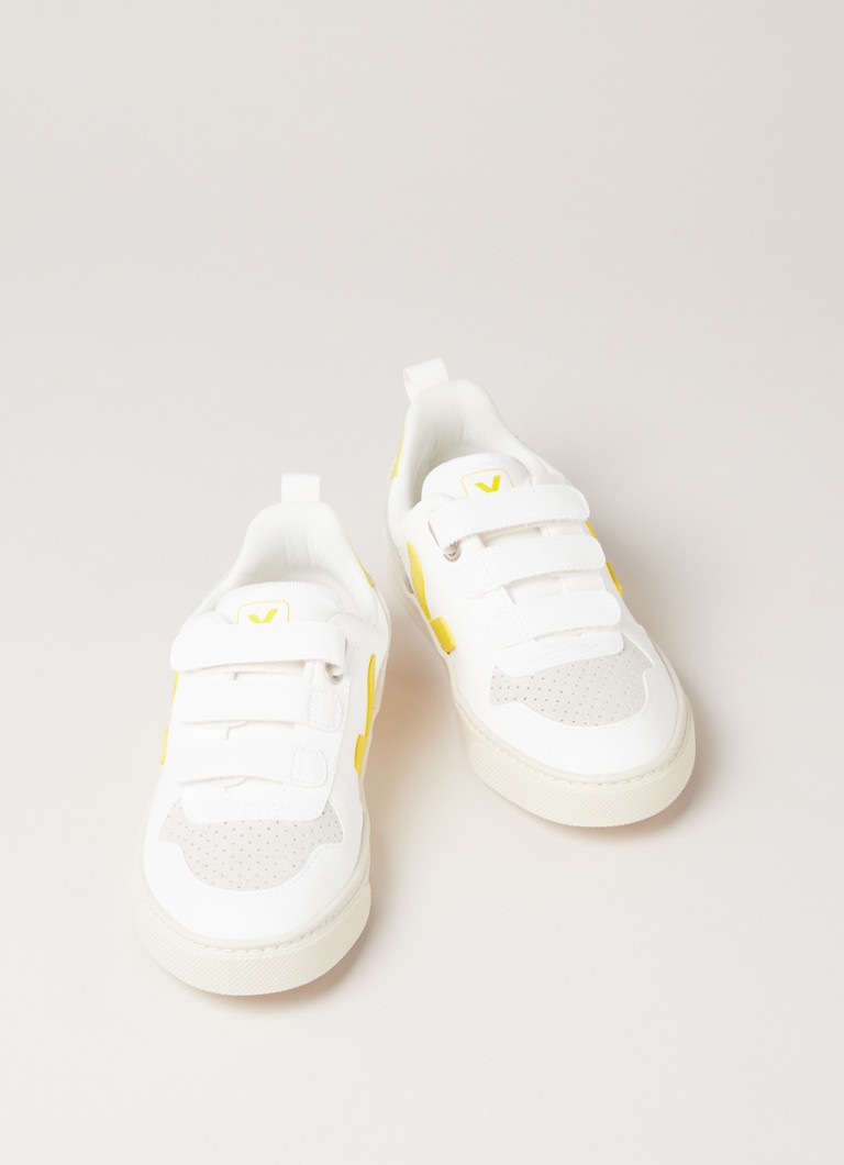 Productie Hopelijk Couscous Veja V-10 sneaker met klittenband • Wit • de Bijenkorf