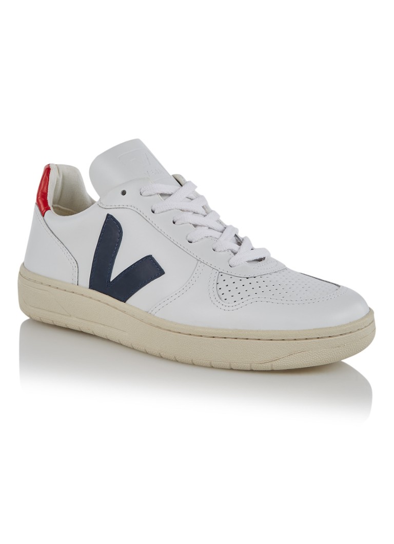 Veja V-10 sneaker van leer • de Bijenkorf