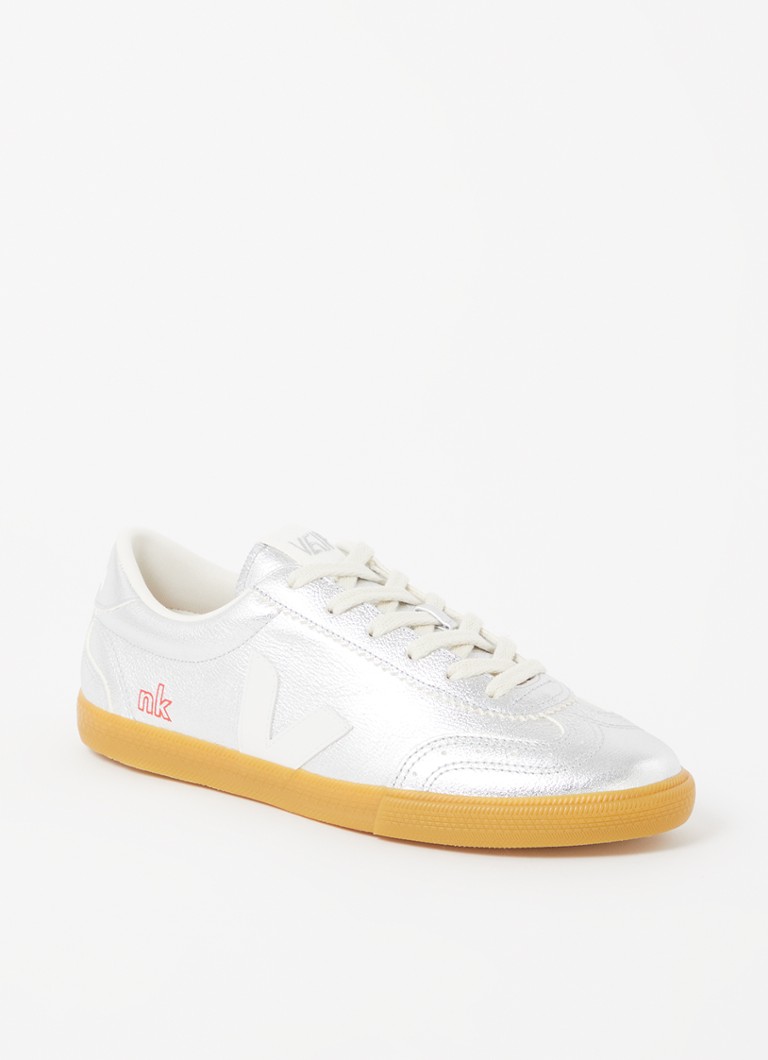 Veja - Volley x NK sneaker van leer met metallic finish - Zilver