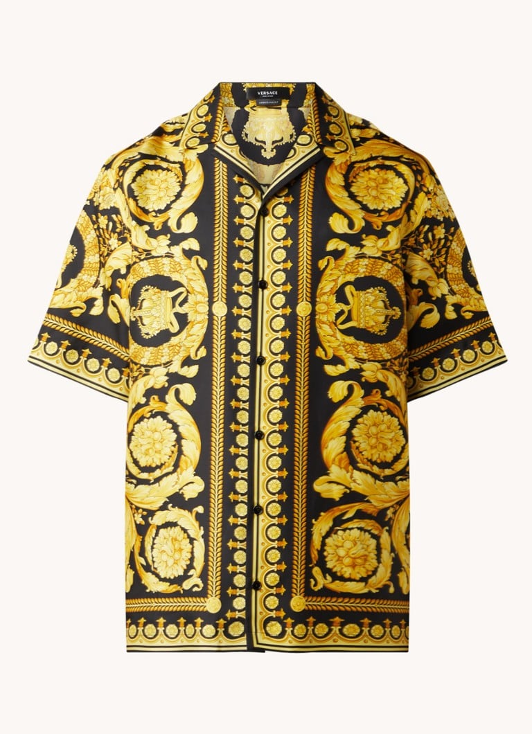 metalen distillatie Niet doen Versace Barocco 92 regular fit overhemd van zijde met print • Zwart • de  Bijenkorf