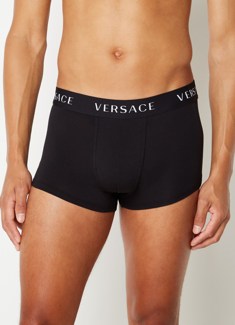 Versace - Boxershorts met logoband in 2-pack - Zwart