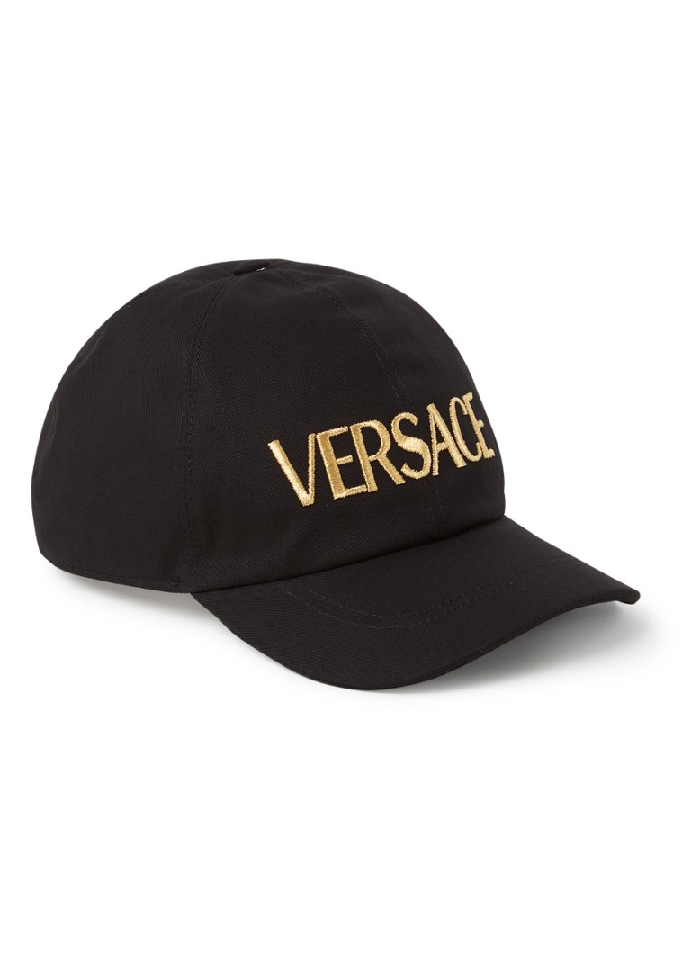 Versace - Pet met logoborduring - Zwart