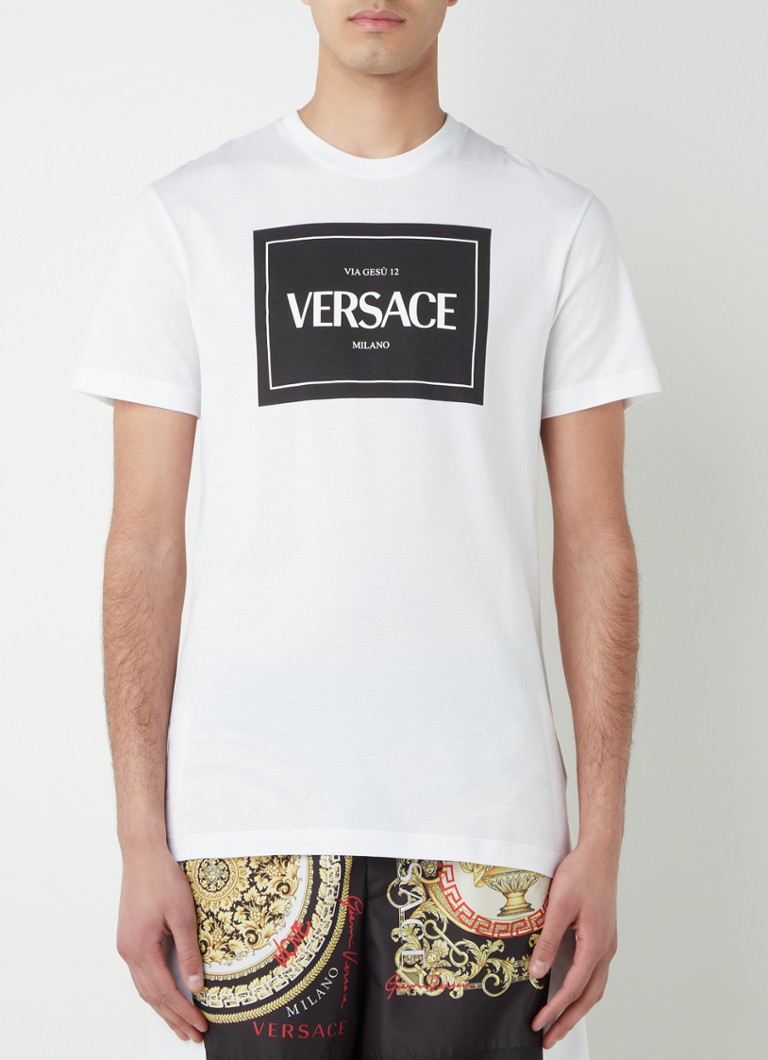 uitslag Genre nietig Versace T-shirt met logoprint • Wit • de Bijenkorf