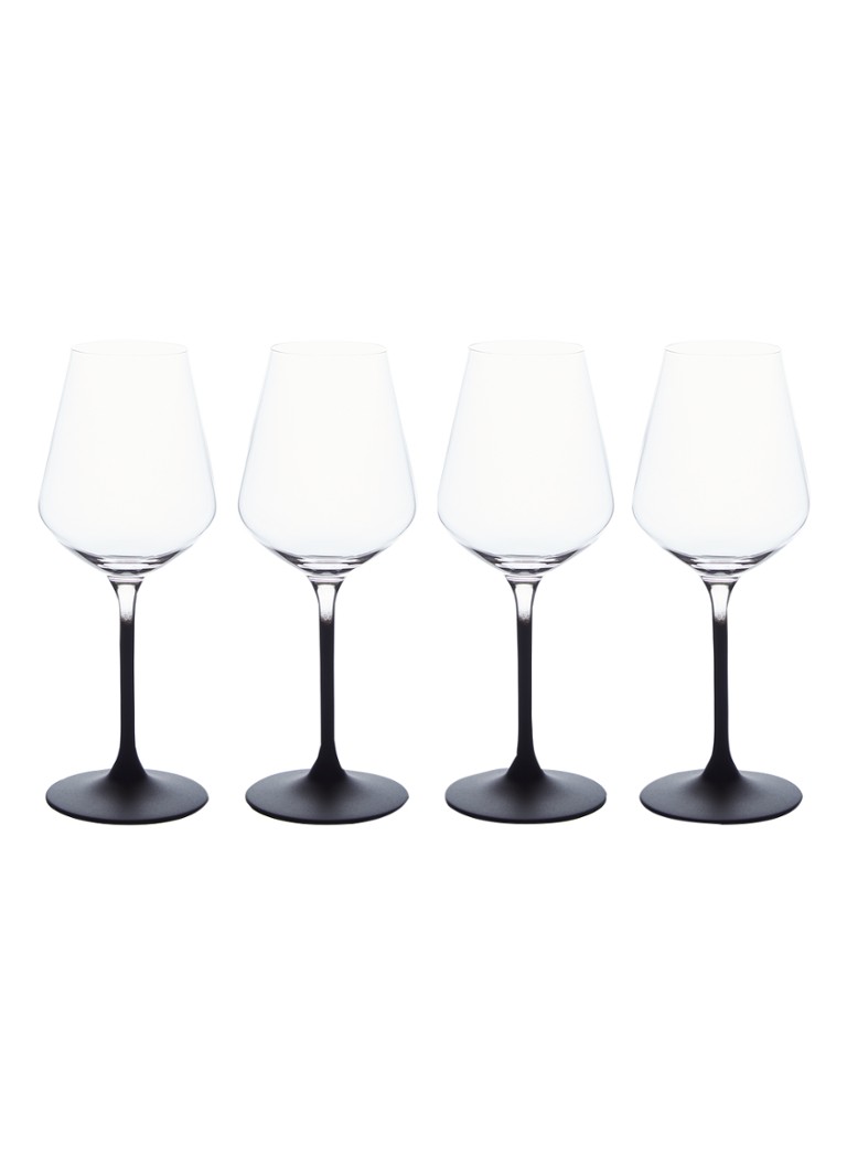 Villeroy & Boch - Manufacture Rock witte wijnglas 38 cl set van 4 - Zwart