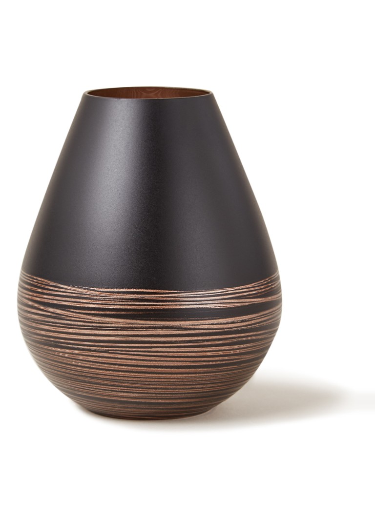 Villeroy & Boch Manufacture Swirl vaas 12 cm • Donkerbruin • de Bijenkorf