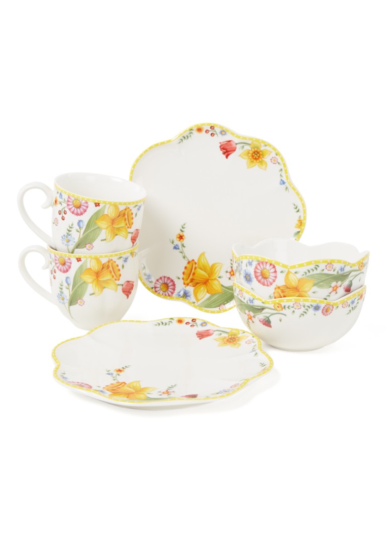 Ensemble Petit-Déjeuner Villeroy & Boch Spring Awakening - Porcelaine 6 Pièces, Multicolore - Décoration Pâques