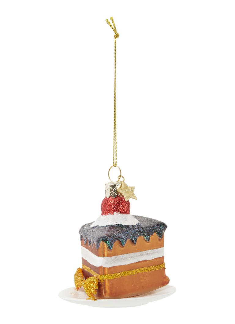 Vondels - Chocolate Cake Gold Fork kersthanger 8 cm - Goud