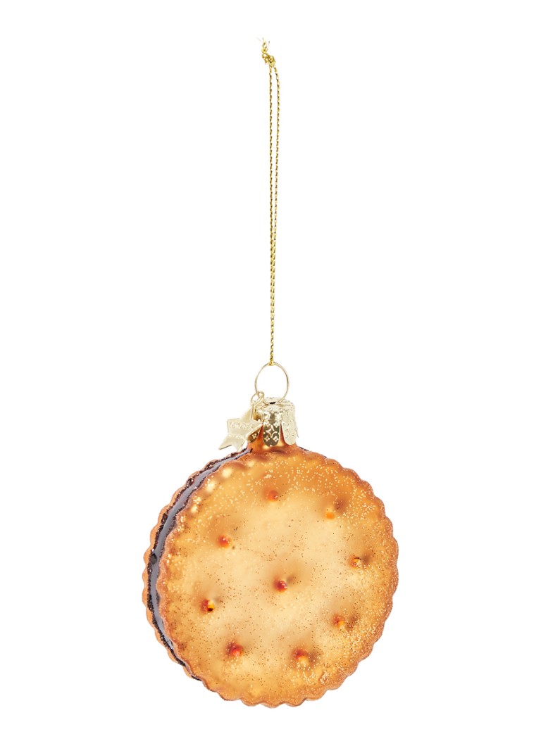 Vondels - Cookie Round Chocolate kersthanger 8 cm - Oranjebruin