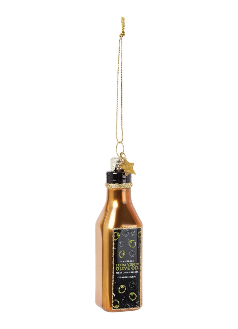 Vondels - Olive Oil Bottle kersthanger 11 cm - Goud