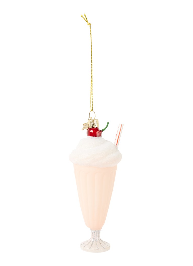 Vondels - Soft Pink Milkshake kersthanger 15 cm - Lichtoranje