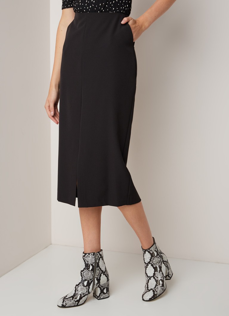 Warehouse - Kokerrok met split - Diepzwart