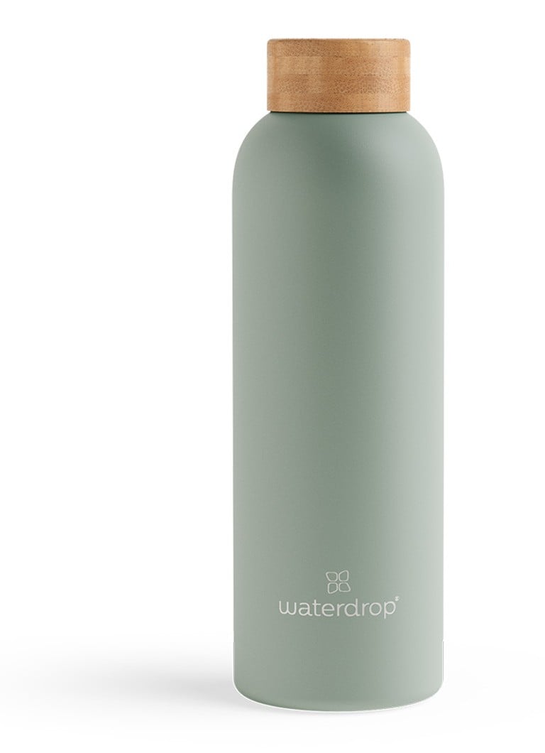 waterdrop - Steel Bottle thermosfles 600 ml - Lindegroen
