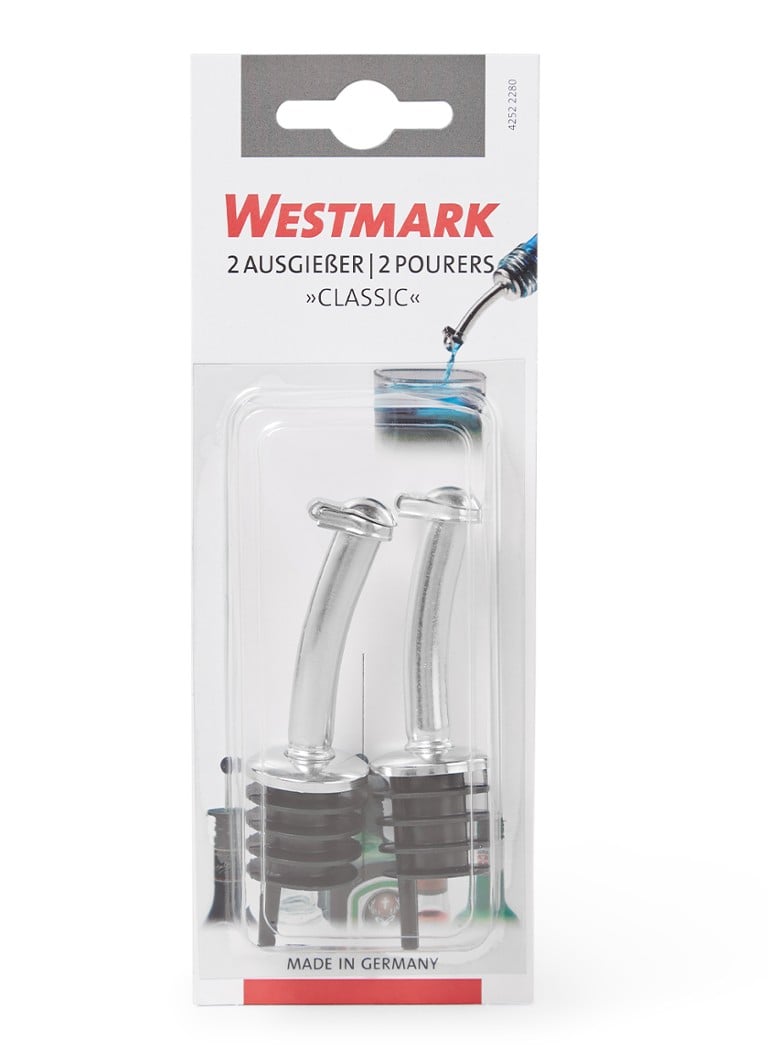 Westmark - Classic flessenstopper met schenktuit set van 2 - Metaal