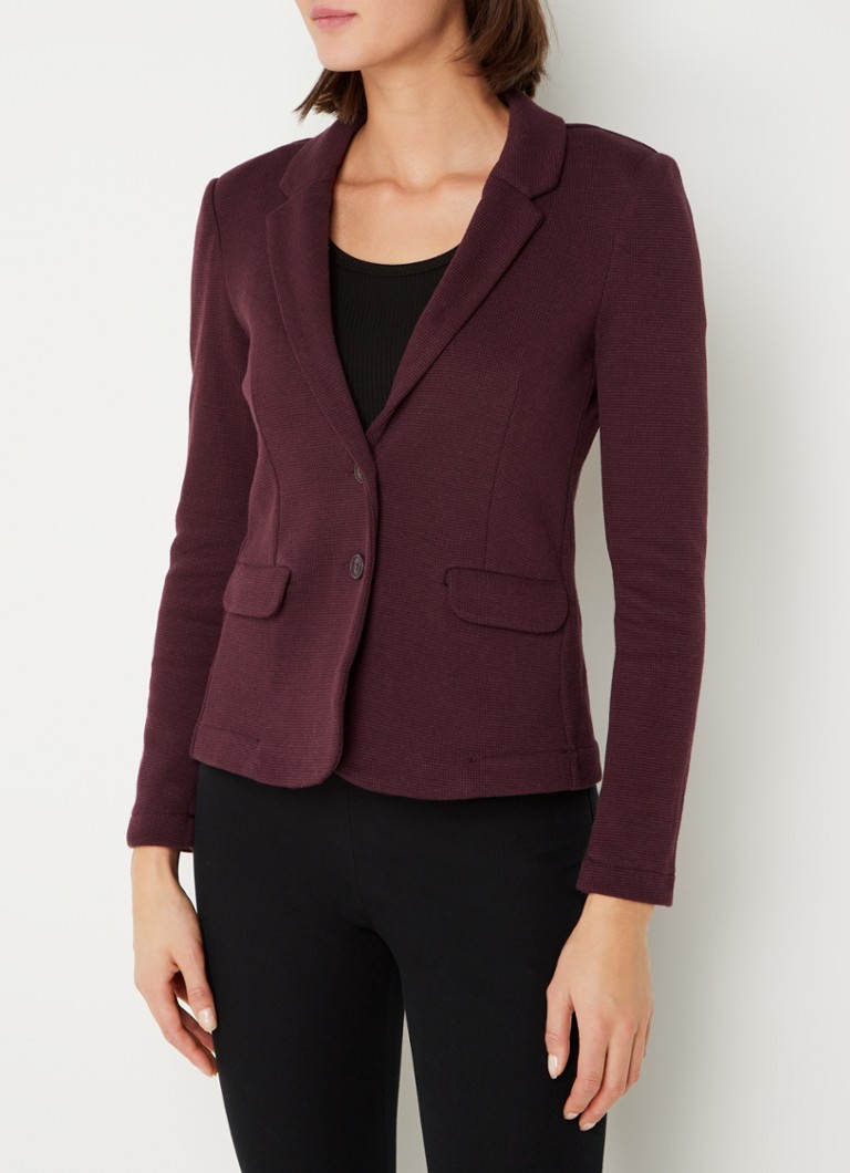 Whistles Blazer met klepzakken en schoudervulling • Aubergine • de