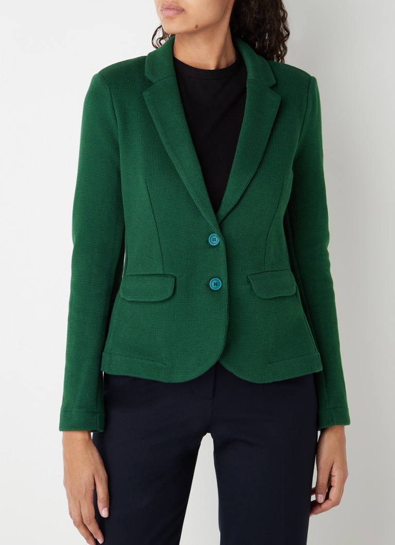 Whistles Blazer met structuur en schoudervulling • Donkergroen • de