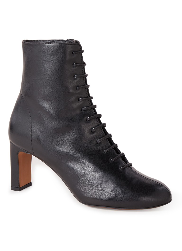 Whistles Dahlia enkellaarsje van leer • Zwart • de Bijenkorf