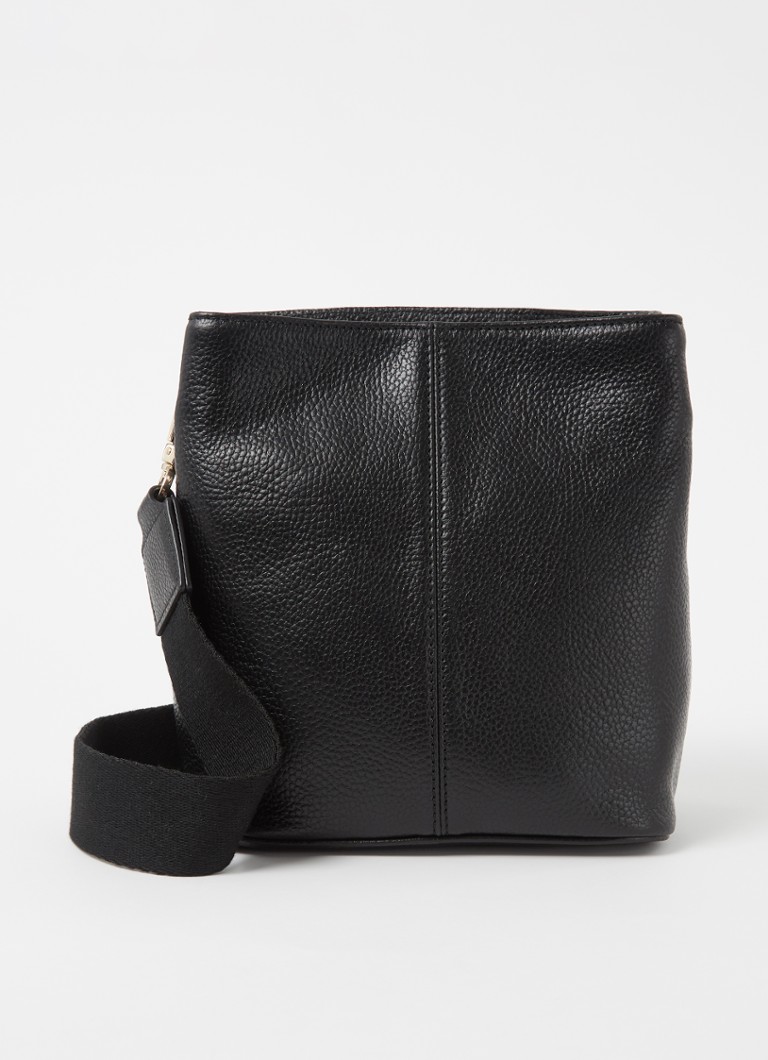 Whistles Dion crossbodytas van leer • Zwart • de Bijenkorf