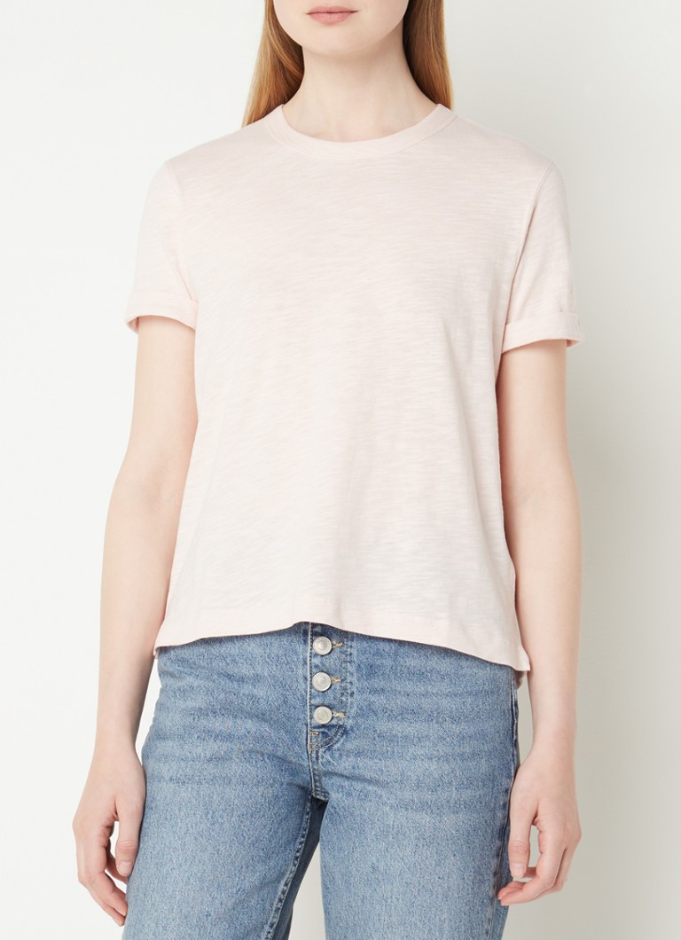 Whistles Emily Tshirt met stretch • Lichtroze • de Bijenkorf