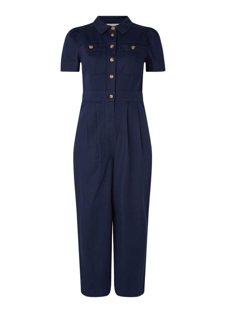 Whistles Emma wide fit jumpsuit van denim • Donkerblauw • de Bijenkorf