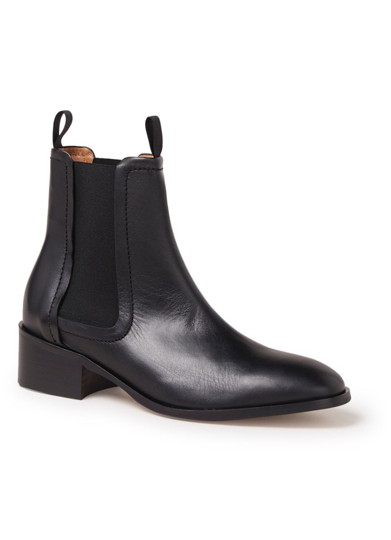Whistles Fernbrook chelsea boot van leer • Zwart • de Bijenkorf