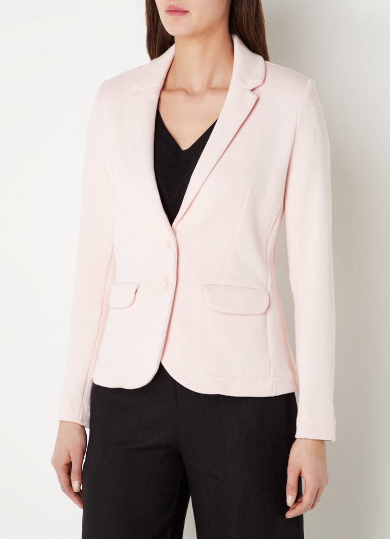 Whistles Fijngebreide blazer met klepzakken • Lichtroze • de Bijenkorf