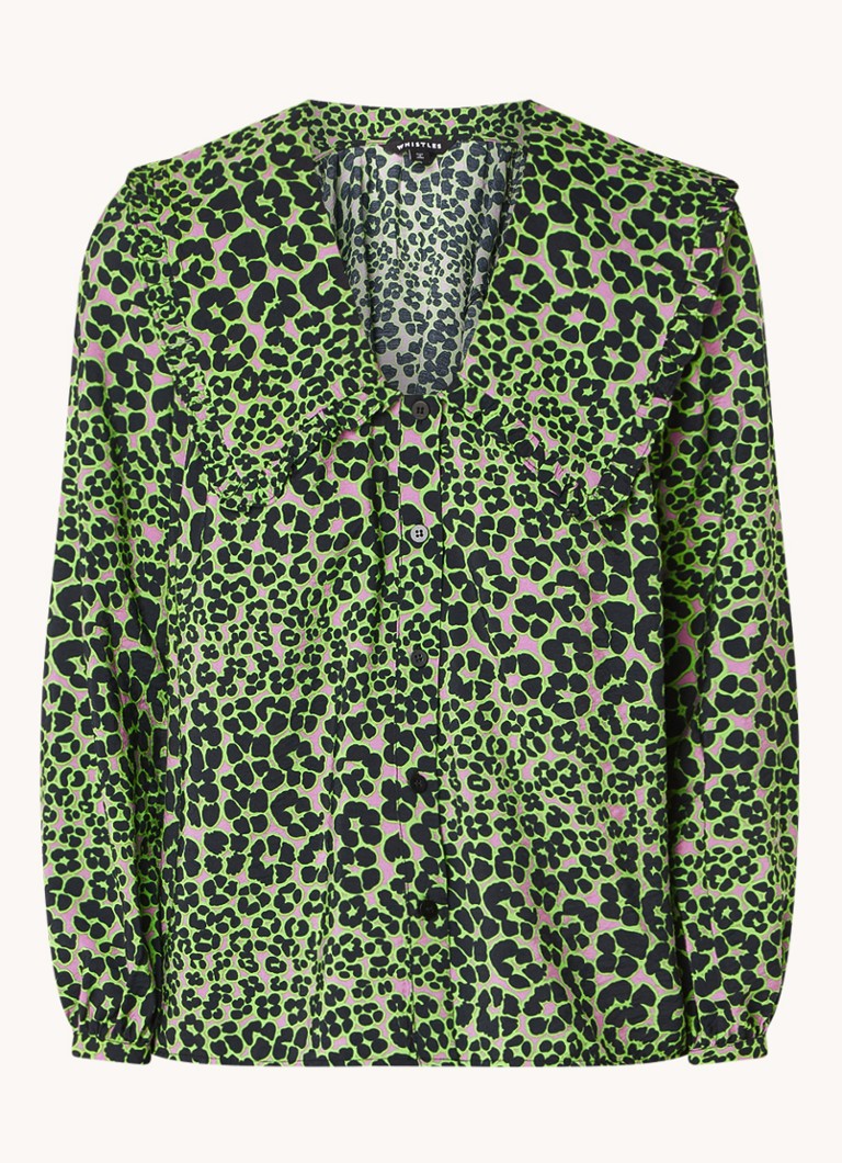 escaleren Meditatief dozijn Whistles Fluro blouse met panterprint en volant • Neongroen • de Bijenkorf escaleren Meditatief dozijn Whistles Fluro blouse met panterprint en volant • Neongroen • de Bijenkorf