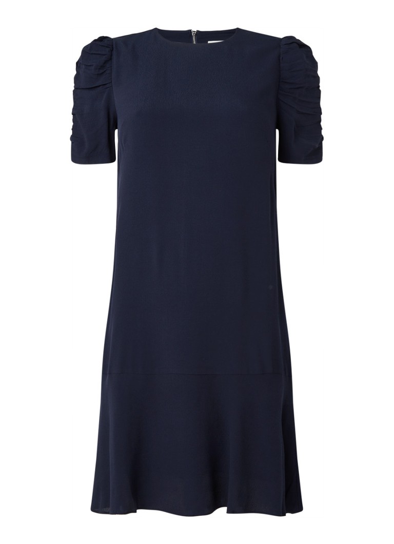 Whistles mini jurk van crêpe • Donkerblauw • de Bijenkorf
