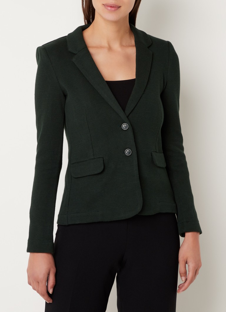 Whistles Grofgebreide blazer met klepzakken • Donkergroen • de Bijenkorf