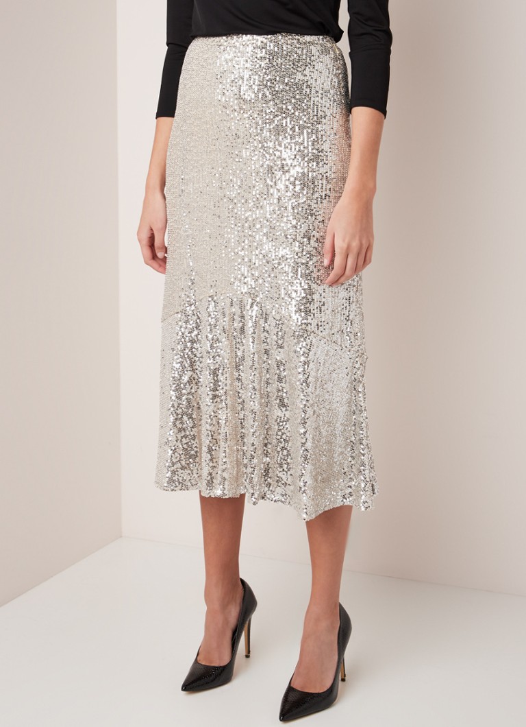 Whistles - Midirok met pailletten  - Zilver