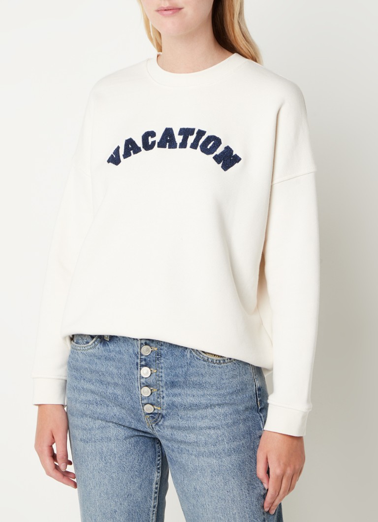 Whistles Sweater met borduring • Ivoor • de Bijenkorf