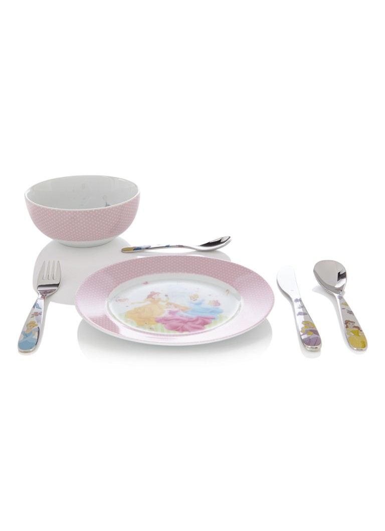 WMF - Princess kinderservies- en bestekset 6-delig - Roze