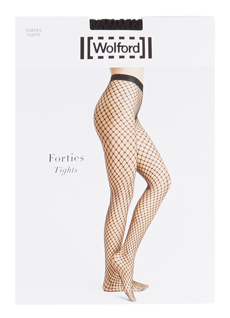 Wolford Forties netpanty • Diepzwart • de Bijenkorf