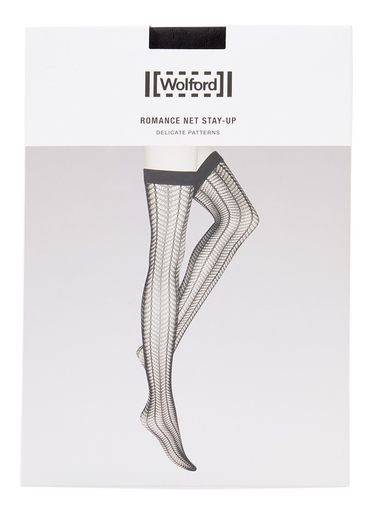Wolford Romance net stayups • Zwart • de Bijenkorf