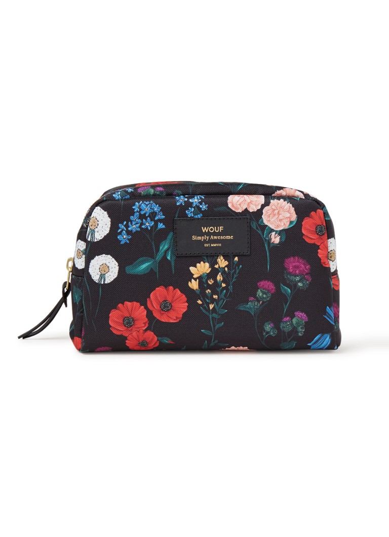 Wouf Blossom Big Beauty Toilettas Met Dessin Zwart De Bijenkorf