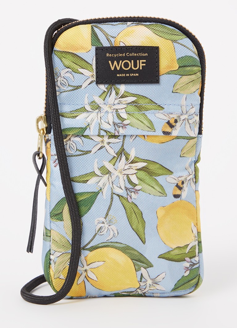 Wouf - Capri crossbody telefoonhoes met print - Lichtblauw