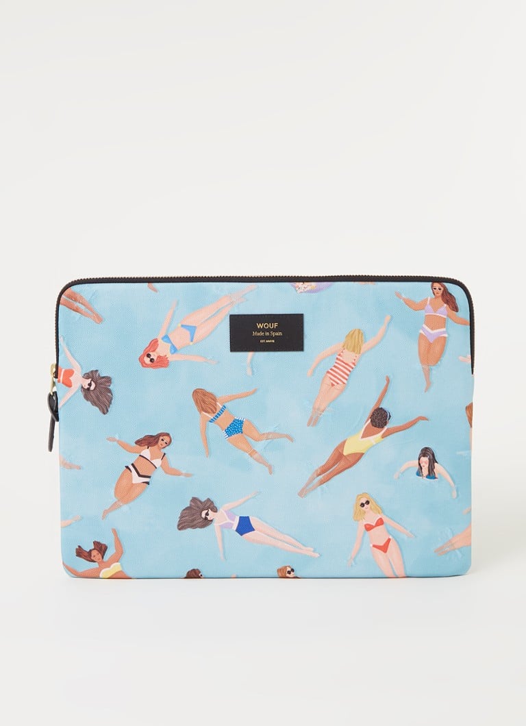 Wouf - Swimmers laptop hoes 13 inch - Lichtblauw