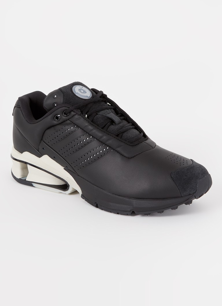 Y-3 - A3 Control sneaker van leer met suède details - Zwart