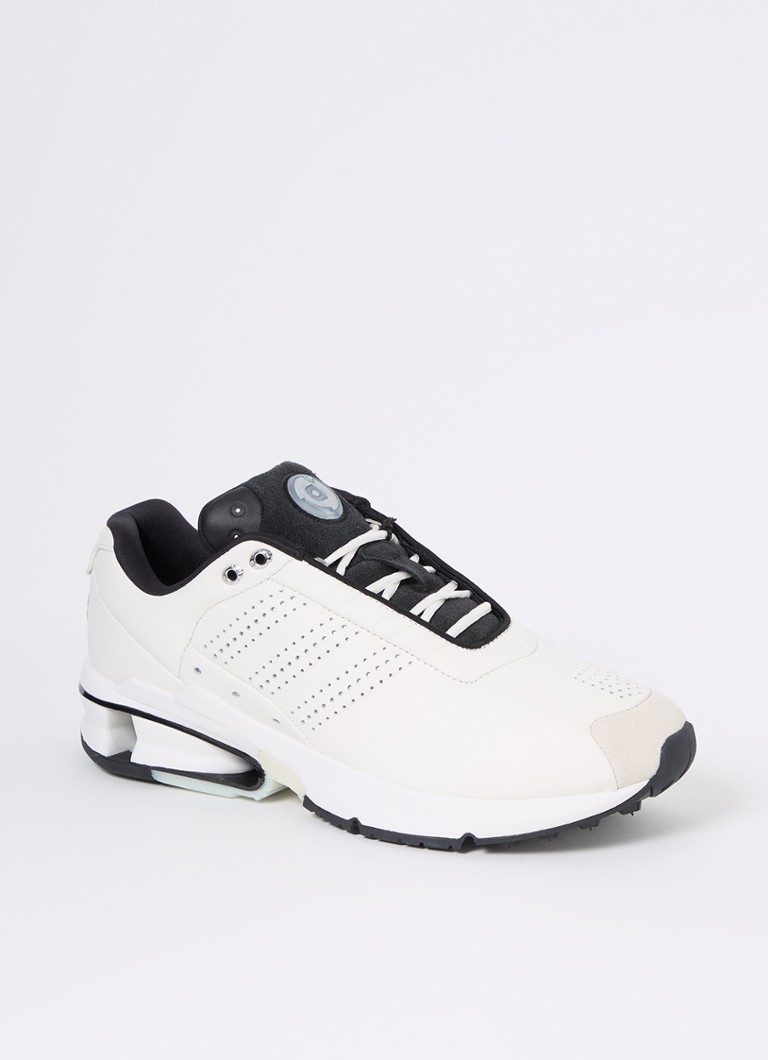 Y-3 - A3 Control sneaker van leer met suède details - Gebroken wit