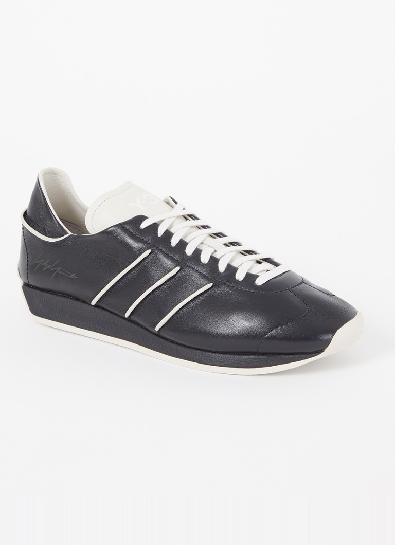 Y-3 - Country sneaker van leer  - Zwart