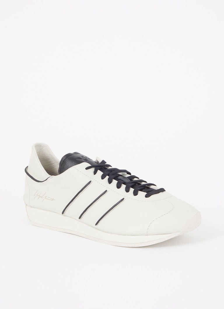 Y-3 - Country sneaker van leer  - Lichtgrijs