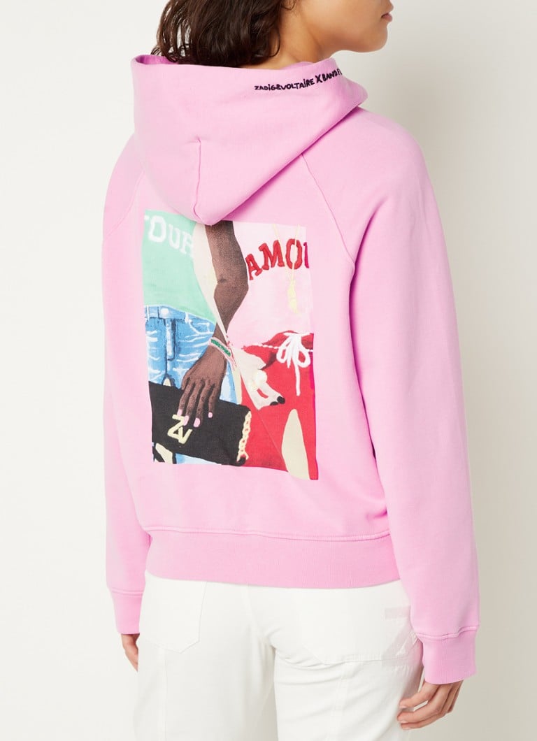 Zadig&Voltaire - Georgy hoodie met front- en backprint - Roze
