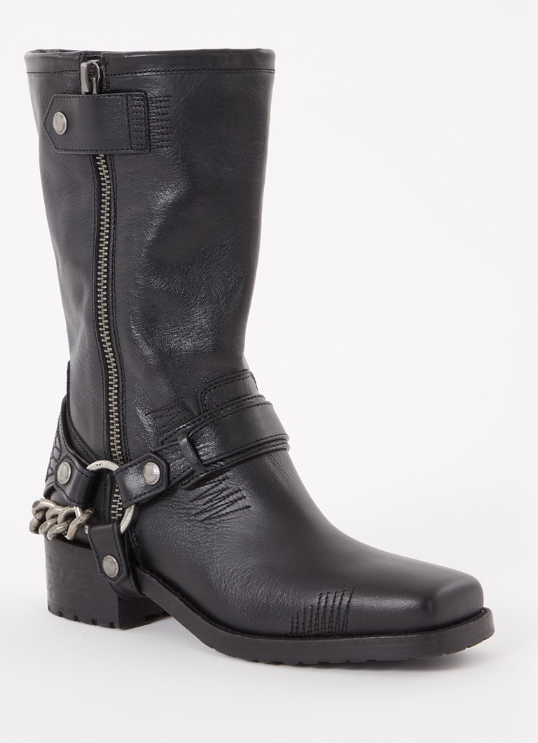 Zadig&Voltaire - Igata biker boot van kalfsleer - Zwart