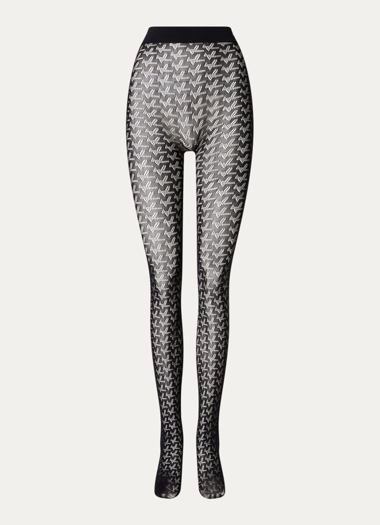 Zadig&Voltaire - Naadloze netpanty met logoprint - Zwart