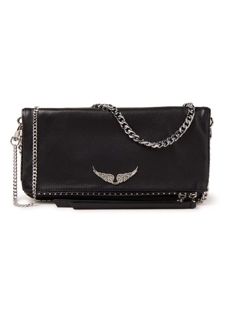 banner Toestemming vlotter Zadig&Voltaire Rock crossbodytas van leer • Zwart • de Bijenkorf